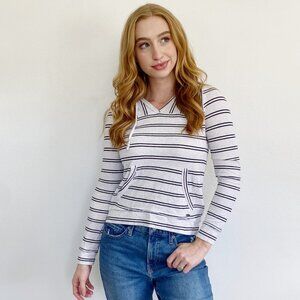 ROXY Stripe Pullover Hoodie Sweatshirt Small